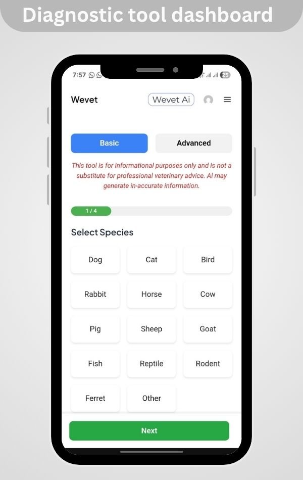 Diagnostic tool dashboard